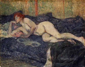 Desnudo reclinado 1897 Toulouse Lautrec Henri de Pinturas al óleo